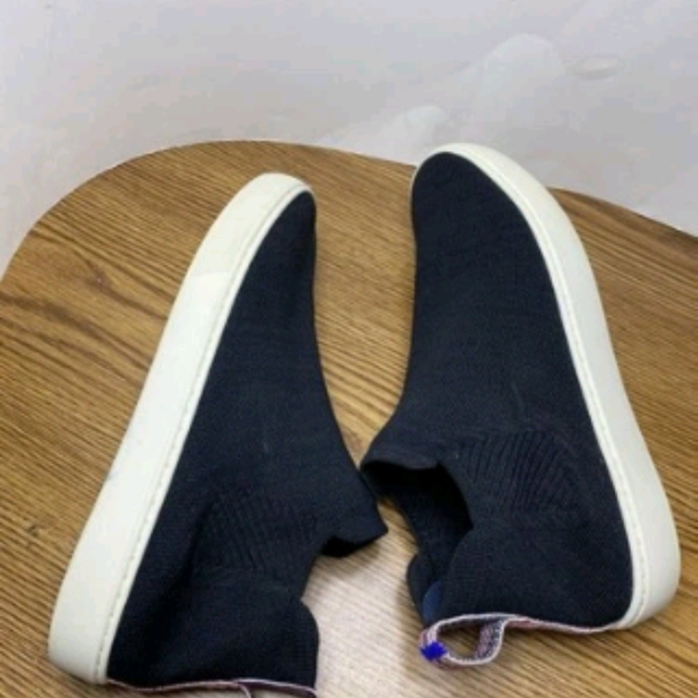 Rothy’s The Chelsea Ankle High Sneakers Slip On Shoes Black Women’s Size 10.5 - Picture 7 of 11